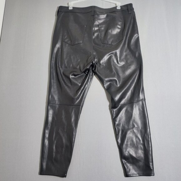 GAP Denim vegan leather high-rise universal legging women's size 20/35R black - Picture 3 of 13